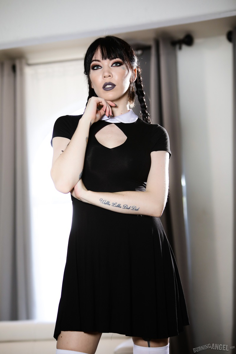 Wednesday Addams Cosplay Featuring Leda Bear-01
