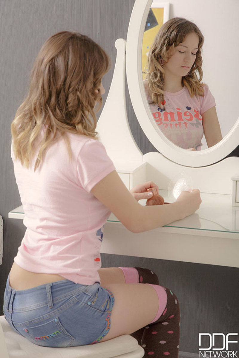 Two Sexy Teens Sharing A Cock-02