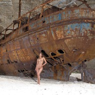 Suzie Carina Is Naked On The Beach-07