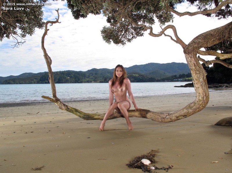 Sara Luvv Is Naked At The Beach-12