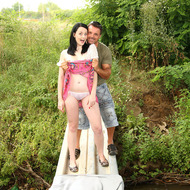 Hardcore outdoor sex by a sexy teen-14